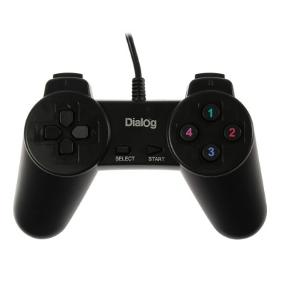 Геймпад Dialog Action GP-A01, проводной, для PC, 10 кнопок, USB, черный
