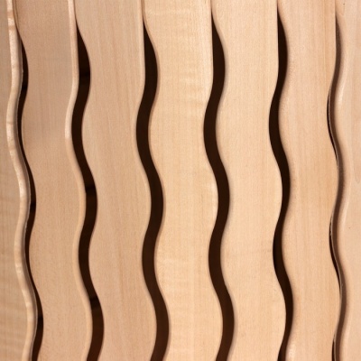 Абажур деревянный, полукруглый "Волна" 29,5х23х16 см
