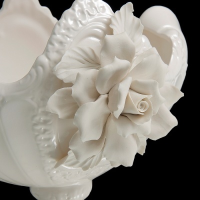 Ваза для конфет White Rose, белая, 25 × 35 × 35 см