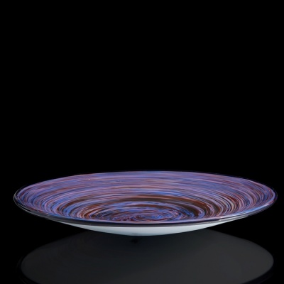 Блюдо интерьерное "Milan Glass", синяя, 48 × 48 см