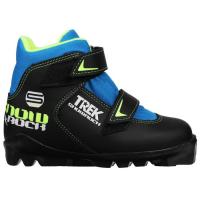 Ботинки лыжные TREK Snowrock, SNS, искусственная кожа, цвет чёрный/синий, лого лайм-неон/белый, размер 29