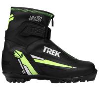 Ботинки лыжные TREK Experience 1, NNN, искусственная кожа, цвет чёрный/лайм-неон, лого белый, размер 43