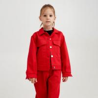 Жакет для девочки MINAKU: Casual collection KIDS, цвет красный, рост 128 см