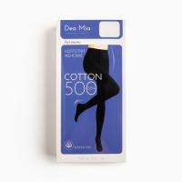 Колготки женские DEA MIA COTTON 500 ден, цвет чёрный, размер 3