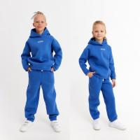 Костюм детский (худи, брюки) MINAKU: Basic Line KIDS, oversize, цвет синий, рост 164