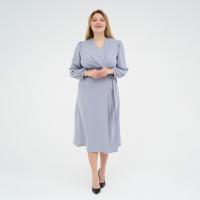 Платье женское MIST, plus-size, р.58, серо-голубой