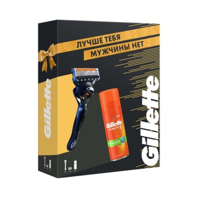 Набор Gillette Fusion5 ProGlide: бритва с 1 сменной касетой + гель для бритья, 75 мл