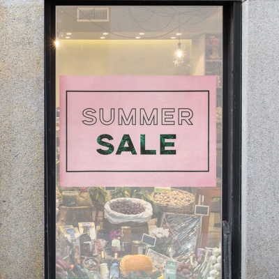 Наклейки для витрин Summer sale, 52.5 х 74 см