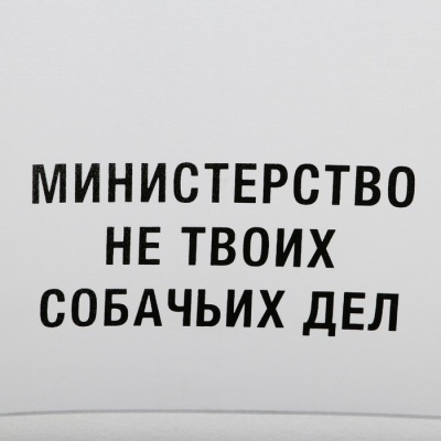 Зонт механический "Министерство не твоих собачьих дел", 8 спиц, d = 95 см, цвет белый