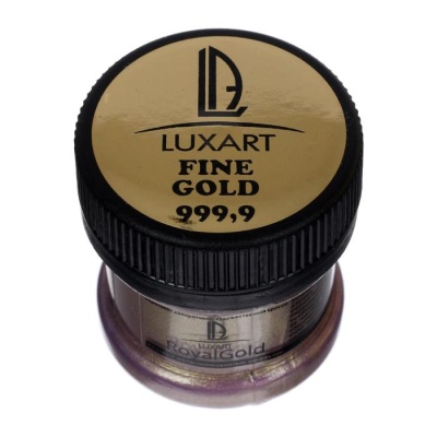 Краска акриловая LUXART Royal gold, 25 мл, с высоким содержанием металлизированного пигмента, золото жемчужное