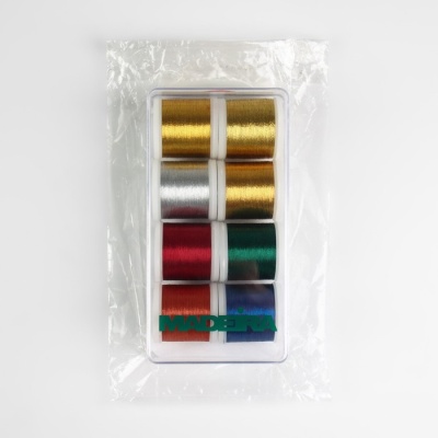 Набор ниток для вышивания «Metallic», 200 м, 8 шт, цвет разноцветный