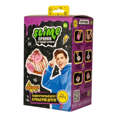 Игрушка для детей модели «Slime Лаборатория Пранк Влад А4» «Десерт пирожное»