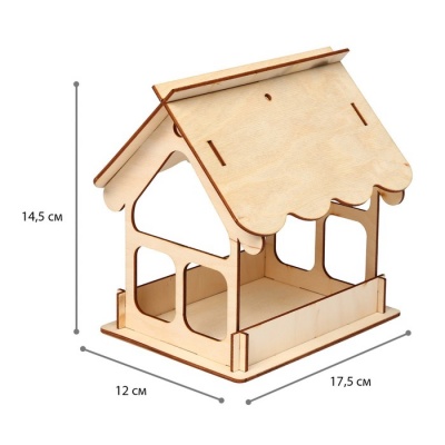 Кормушка для птиц «Домик», 12 × 17,5 × 14,5 см