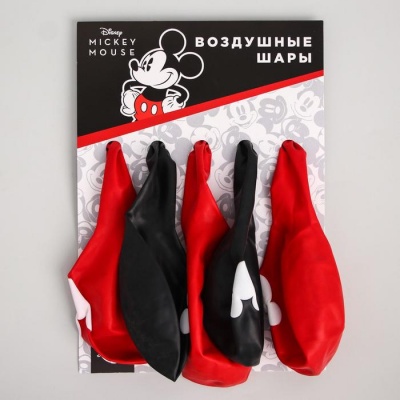 Воздушные шары "Mickey", Микки Маус, 12 дюйм (набор 5 шт)