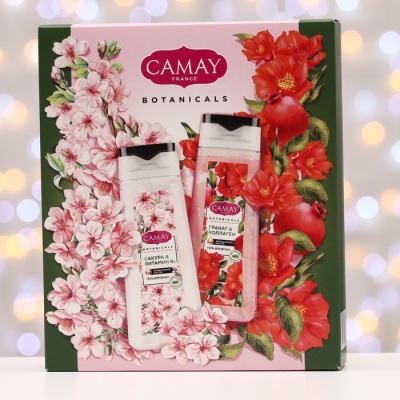 Подарочный набор Camay Botanicals: гель для душа 2 шт, по 250 мл