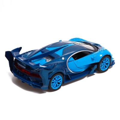 Машина металлическая Bugatti Vision GT, масштаб 1:32, открываются двери, цвет синий