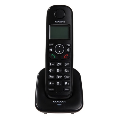 Радиотелефон DECT Maxvi GA-01, Caller ID, интерком, спикерофон, АОН, конференц-связь, черный