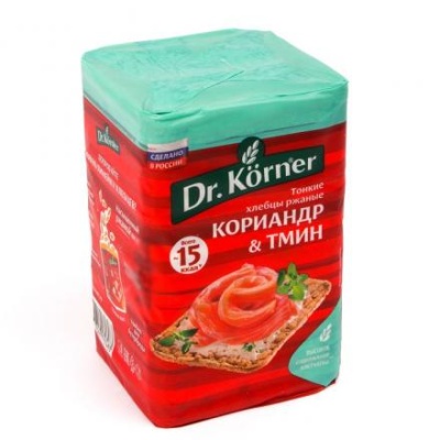 Хлебцы Dr.Körner Ржаные с кориандром и тмином 100 г