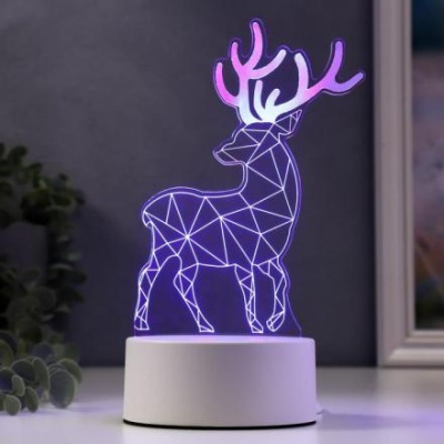 Светильник "Олень" LED RGB от сети 10х11,5х21,4см