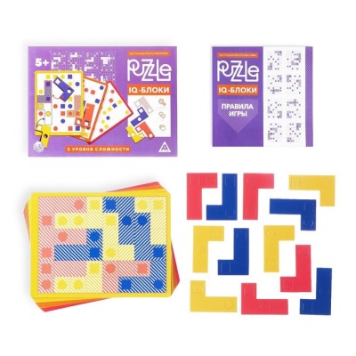 Настольная игра головоломка Puzzle «IQ-блоки. 12 элементов» 2 вид, 5+