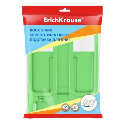 Подставка для книг ErichKrause Base, Neon Solid, пластик, зеленая