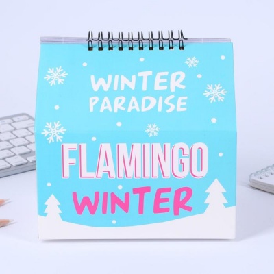 Шкатулка - домик Flamingo winter, + планер 50 листов