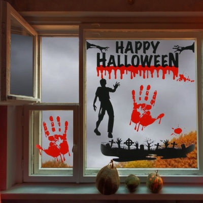 Интерьерные наклейки «Happy Halloween», зомби