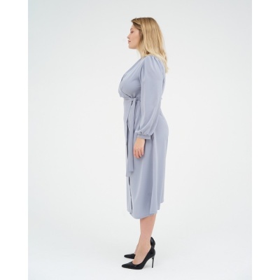 Платье женское MIST, plus-size, р.58, серо-голубой