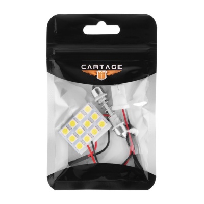 Автолампа светодиодная Cartage, 12 В, 12 SMD-5050, свет белый