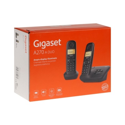 Радиотелефон DECT Gigaset A270А, АОН, спикерфон, 80 контактов, автоответчик, 2 трубки