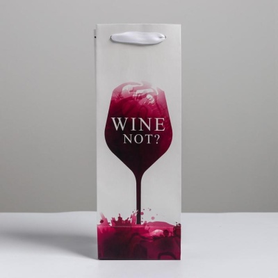 Пакет ламинированный под бутылку Wine not, 13 x 35 x 10 см