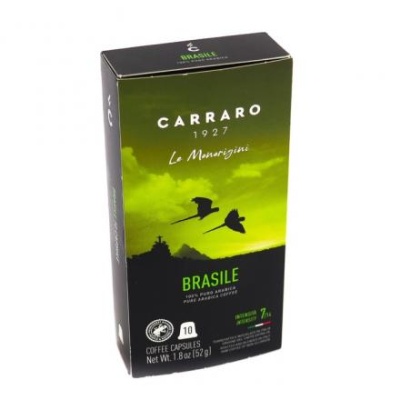 Капсулы кофе кофе CARRARO BRASILE 10шт