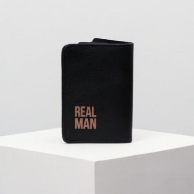 Кошелёк Real man, искусственная кожа, 11х8.2х2.5 см