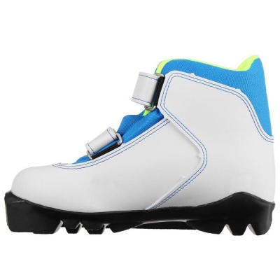 Ботинки лыжные TREK Snowrock, SNS, искусственная кожа, цвет белый/синий, лого синий/серебристый, размер 32
