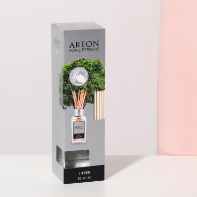 Диффузор ароматический для дома Areon Sticks LUX Silver, 85 мл