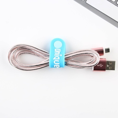 Набор держатель для провода+кабель micro USB «Happy New Year», 1А, 1м