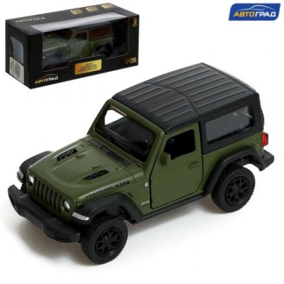 Машина металлическая JEEP WRANGLER, 1:32, инерция, цвет матовый зелёный