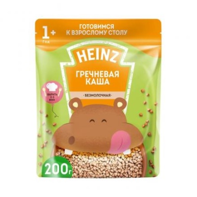 Каша безмолочная гречневая HEINZ "Я большой" 200г