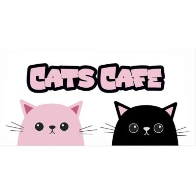 Защитная самоклеящаяся пленка на месте кормления/туалета питомца "Cats cafe. Два кота" 50х25