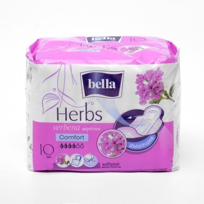 Гигиенические прокладки Bella Herbs komfort с экстрактом вербены, 10 шт.