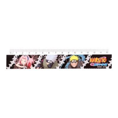 Набор канцелярский Naruto: карандаш чернографитный, линейка 15 см, ластик, точилка, с европодвесом