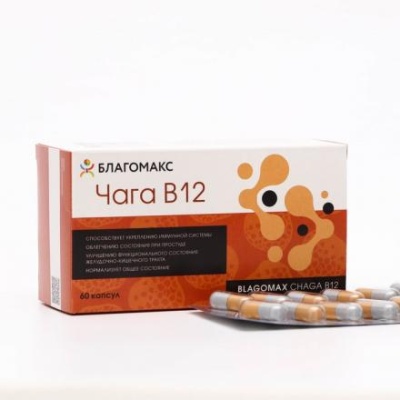 Чага B12 Благомакс, 60 капсул