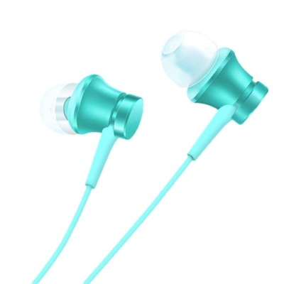 Наушники Xiaomi Mi In-Ear Basic ZBW4358TY, вакуумные, микрофон, 93дБ, 3.5мм,1.25м, голубые