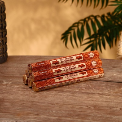 Благовония NAG CHAMPA "Tulasi" 15 аромапалочек Cinnamon