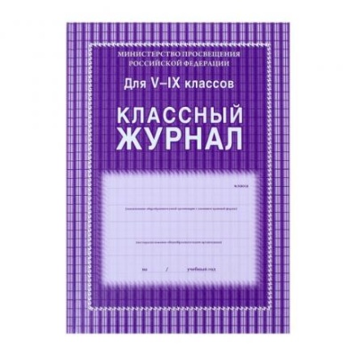 Классный журнал для 5-9 классов А4, 192 страницы, твёрдая ламинированная обложка, блок 65 г/м2