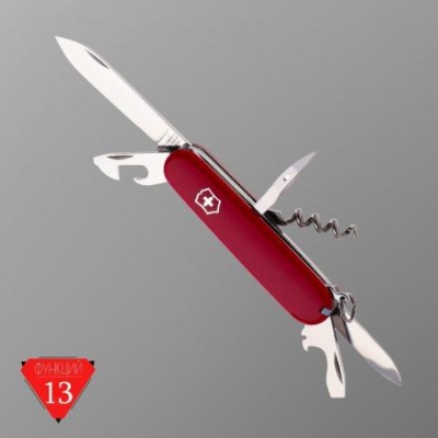 Нож перочинный VICTORINOX Camper, 91 мм, 13 функций, красный