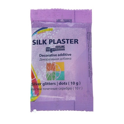 Блестки Silk Plaster, точка, серебряные