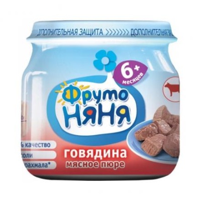 Пюре ФРУТОНЯНЯ говядина 80г ст/б