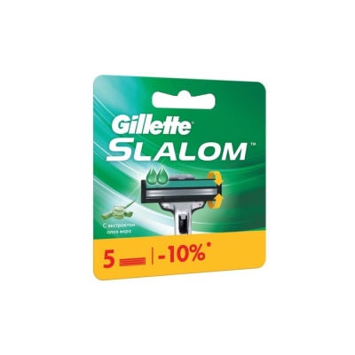 Cменные кассеты Gillette Slalom, 2 лезвия, 5 шт.