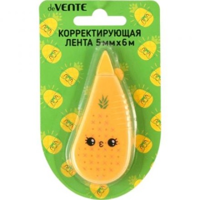 Корректирующая лента 5 мм х 6 м, deVENTE Pineapple, аппликатор, блистер